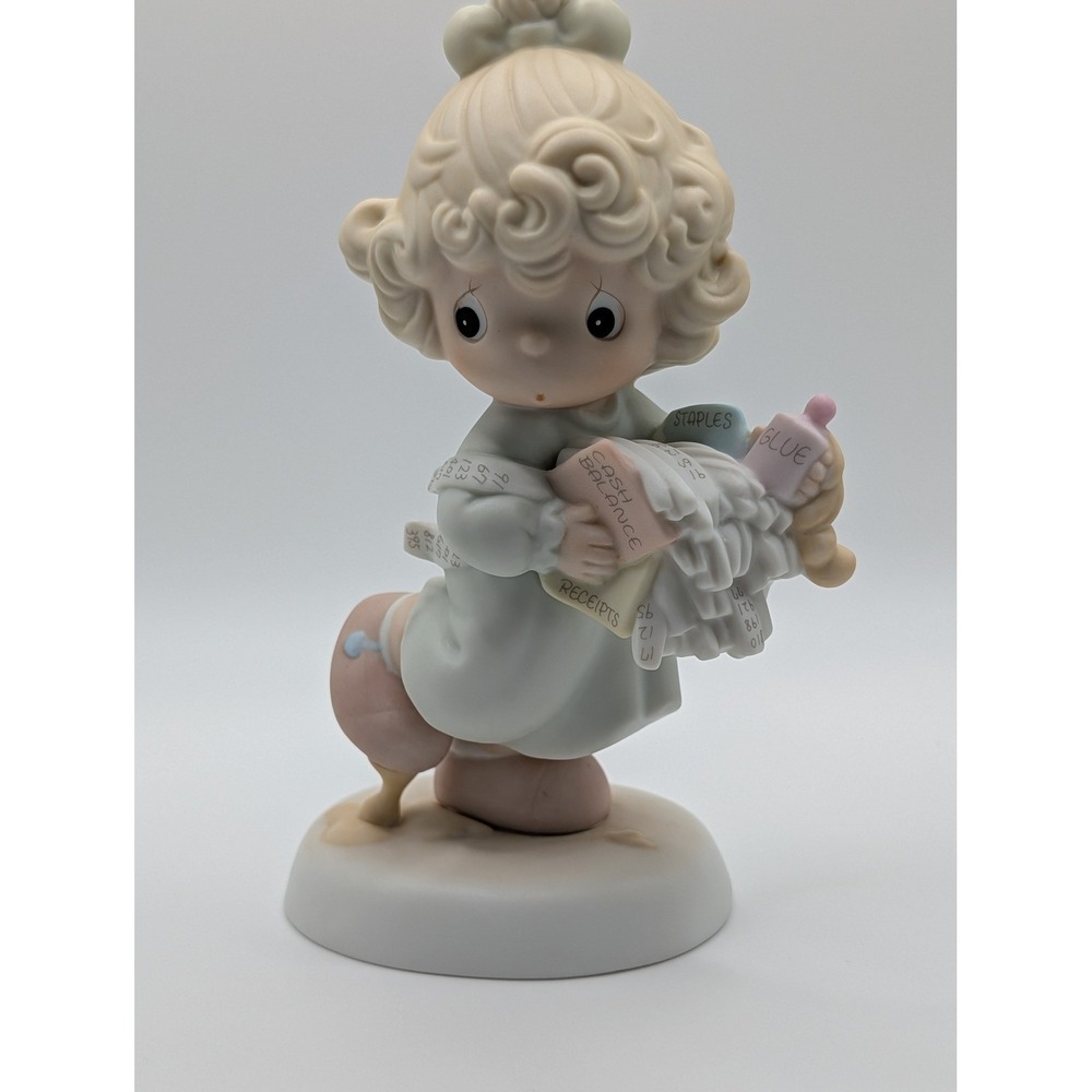 Precious Moments Lord Help Me Stick To My Job Office Worker Figurine 522066